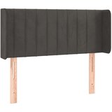  Uzglavlje s ušima tamnosivi 93x16x78/88 cm baršunasti | shoptok.hr