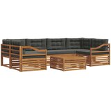  Set vanjskih sofa 7 kom. Prirodna i antracit | shoptok.hr