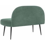  Oblikovana klupa s naslonjačem zelena boja mora Baršun | shoptok.hr