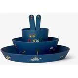 Set posuđa od bio materijala Blue Dino