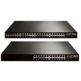 L3 core aggregation svič DCRS-5980-52T-DC 48 x gigabit (44xUTP+4xCombo sfp/utp) + 2 x slot za mrs 10GBase-X kartice (xfp/sfp+), mpls/h-vpls, vrrp/mrpp 50ms, mef sertifikat, ac+dc redundant psu
