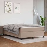  Box spring postelja z vzmetnico kapučino 140x200cm umetno usnje, (20791741) Cene
