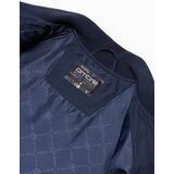 Ombre Men's quilted bomber jacket with metal zippers - navy blue | Eponuda.ba