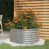 Maison Chic Visoka greda - Greda - Cvetlični Lonec iz prašno premazanega jekla 80x80x36 cm srebrna, (21790537) | Shoptok.si