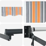 vidaXL Skrovita tenda Višebojna 300x250 cm Tkanina | shoptok.hr