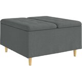  Otoman za pohranu s jastukom Tamno siva 80 x 80 x 45 cm tkanina | shoptok.hr