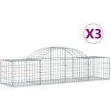  Lučne gabionske košare 3 kom 200x50x40/60 cm pocinčano željezo | shoptok.hr