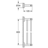 Grohe 40802GN1 Essentials držalo za brisače | Shoptok.si