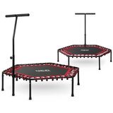 Neo-Sport fitness trampolin s ručkom 127 cm – šesterokutni, crveni | shoptok.hr