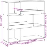  Polica za knjige Crni hrast 100 x 33 x 94,5 cm | shoptok.hr