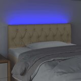 vidaXL LED posteljno vzglavje krem 100x7x78/88 cm blago | Shoptok.si