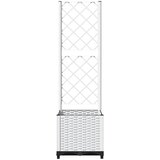  Vrtna sadilica s rešetkom bijela 40 x 40 x 136 cm PP | shoptok.hr