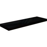 vidaXL plutajuće zidne police 2 kom sjajne crne 80 x 23,5 x 3,8 cm MDF | shoptok.hr