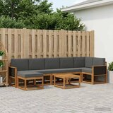  Set vanjskih sofa 8 pcs Prirodna i antracit Poliester | Eponuda.com