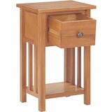 The Living Store Mizica za revije s predalom 35x27x55 cm trden hrastov les - Mizica Za Revije, (21421400) | Shoptok.si