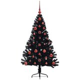  Umjetno predsvijetljeno božićno drvce Crna 120 cm PVC | shoptok.hr