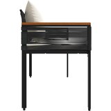  Vanjska klupa Crna i krem-bijela 117 x 54 x 74.5 cm poliratan | shoptok.hr