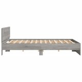  Okvir kreveta s uzglavljem siva boja hrasta 180 x 200 cm | Eponuda.com