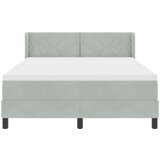  s opruga kutije Svijetlo siva 200 x 140 cm Baršun | shoptok.hr