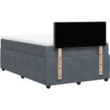Box spring krevet s madracem tamnosivi 120 x 200 cm baršunasti | shoptok.hr