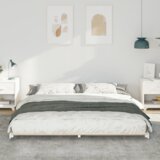 vidaXL Posteljni okvir Bela 180 x 210 cm Trdna borovina | Shoptok.si