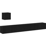  4-delni set TV omare Črni hrast inženirski les, (22012382) | Shoptok.si