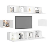  Komplet TV omaric 6-delni bela iverna plošča, (20731920) | Shoptok.si