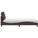  Postelja z vzmetnico temno rjava 100x200 cm blago, (21793108) | Shoptok.si