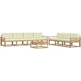  Set vanjskih sofa 7 kom. Bijela i krem | shoptok.hr