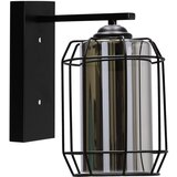Candellux jonera zidna lampa crna P20 1X40 E27 abažur boje dima