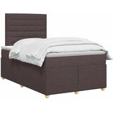 Boxspring krevet s madracem Tamno smeđa 120 x 200 cm Tkanina - Tamno smeđa 120 x 200 cm Dizajn linija | shoptok.hr