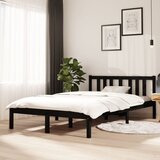 Furnova Posteljni okvir črn iz trdnega lesa 120x200 cm, (21940906) Cene