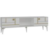 Hanah home TV polica Madera White Gold