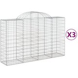  Lučne gabionske košare 3 kom 200x50x120/140cm pocinčano željezo | shoptok.hr