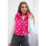 Kesi Vest with small fuchsia flowers