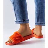 Gemre Orange slippers with fur Raffaele | Shoptok.si