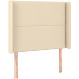  The Living Store Vzglavje z ušesi krem 83x16x118/128 cm blago - Vzglavje, (21500378) | Shoptok.si