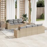  8-dijelni set vrtnih sofa od poliratana s jastucima bež | shoptok.hr