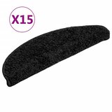 Maison Chic Preproga, Ruge za stopnice 15 kosov 56x17x3 cm črne, (22120422) | Shoptok.si