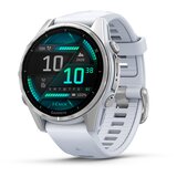 Garmin Fenix 8 – 43 mm, AMOLED, Srebrn model z belim silikonskim paščkom, (21365641) Cene