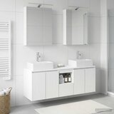  Set ormarića za kupaonicu 5 pcs Bijela Konstruirano drvo Cijene