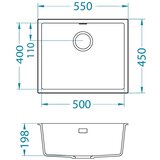 Alveus sudopera Omni 30 g81 - beton siva 550 x 450 x 198 mm | Eponuda.com