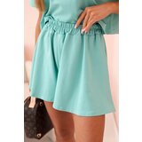 Kesi Włoski Women's cotton set with wide shorts mint | Shoptok.si