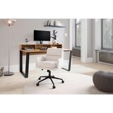 MID.YOU VRTLJIVI STOL kovina, tekstil črna, bež | Shoptok.si