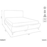 Makamii Bež tapecirani bračni krevet s prostorom za odlaganje s podnicom 180x200 cm Makapu – | shoptok.hr