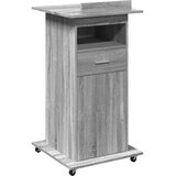  Govornica s kotačima i ladicom boja hrasta 55x55x107 cm drvena | shoptok.hr