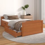 Furnova Posteljni okvir s predali medeno rjava borovina 90x200 cm, (21934254) Cene