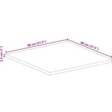 vidaXL Stolna ploča 80x80x2,5 cm četvrtasta od masivnog drva manga | shoptok.hr