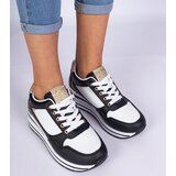 Gemre Black sneakers decorated with glitter and a metal insert Olaria | shoptok.hr