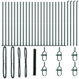 vidaXL Heksagonalna Ograda Zelena 1.6x50 m Čelik, Ograde s Baznim Odojcima 13 kom Ø32mm 88.5cm Galvanizirani Čelik Cijene